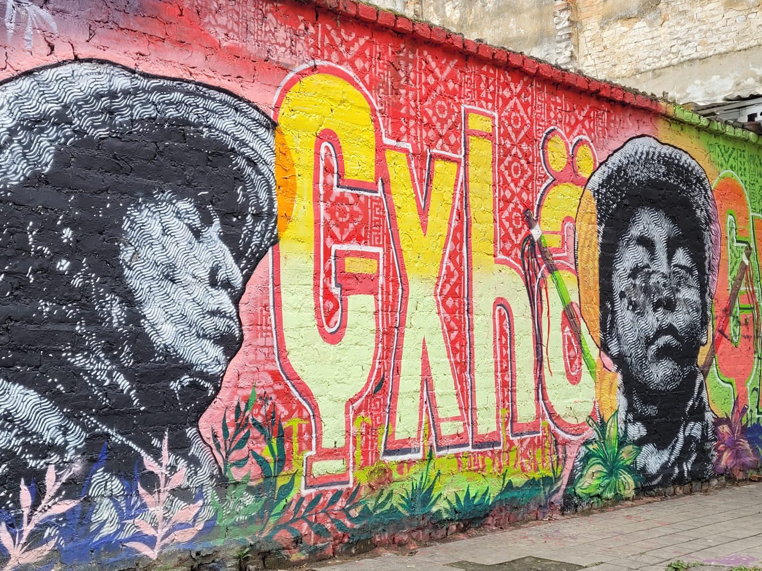 Image: Mural in Candelaria- Bogota’s city centre. Credit Simone Schotte.