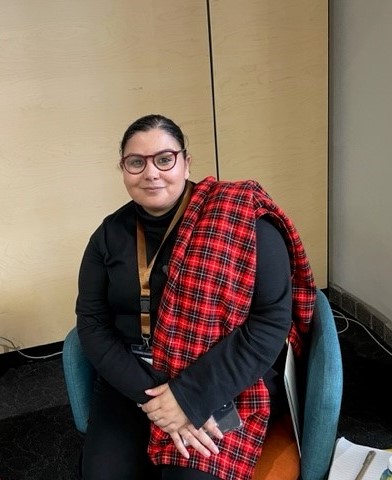 Image: Amanda Rinquest pictured at the debate. Credit: Pippa Green.