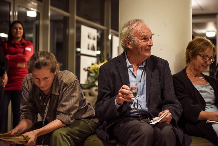 Prof. Wilson with Prof. Nicoli Natrass (left) and Helen Swingler (right) of UCT News.