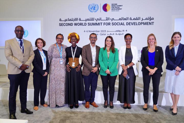 Image: Participants on the panel discussing Commitments on Youth Engagement.  Credit: UNECA. 