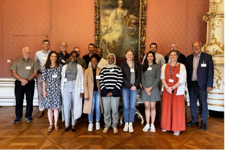 Researcher team pictured at IIASA in Laxenburg, Austria