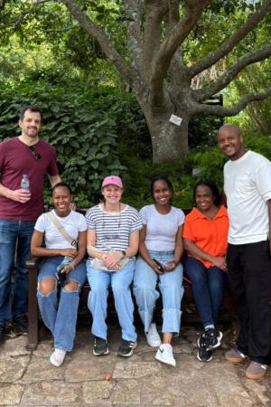 Image: Participants of the training session on a social walk in Kirstenbosch.