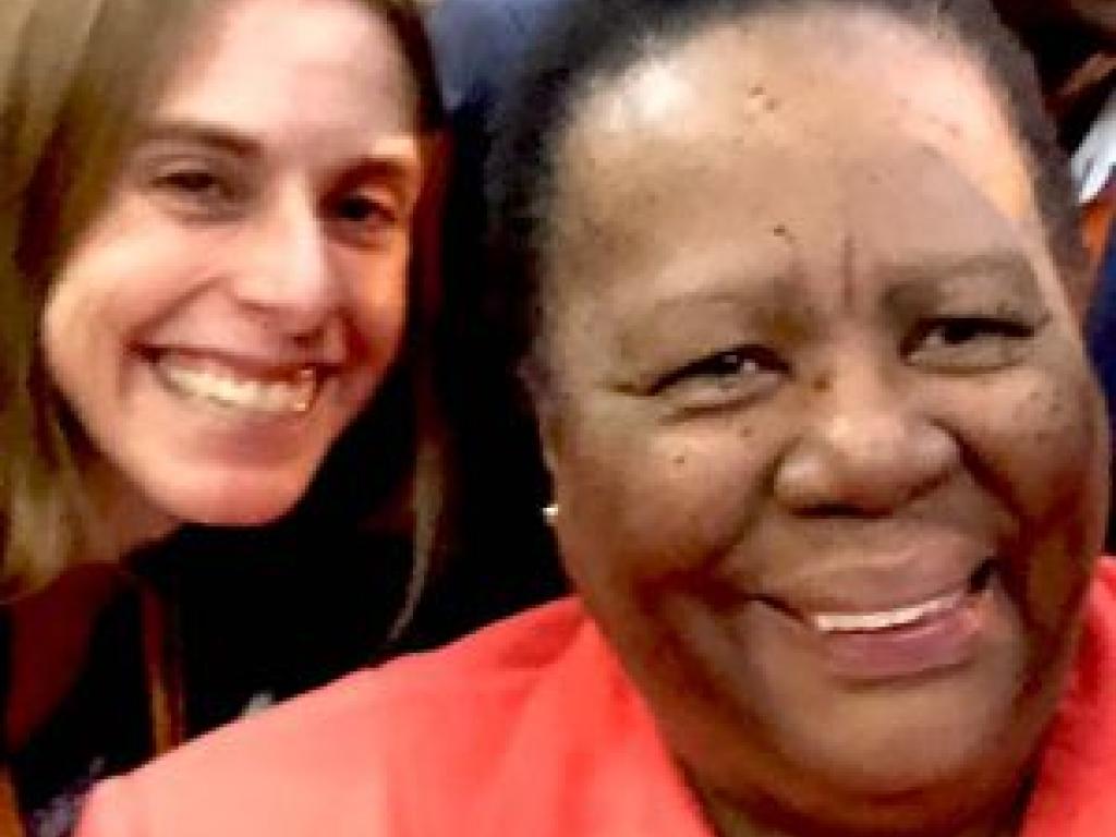 SALDRU’s Dr. Nicola Branson with the Minister of Higher Education and Training, Naldi Pandor