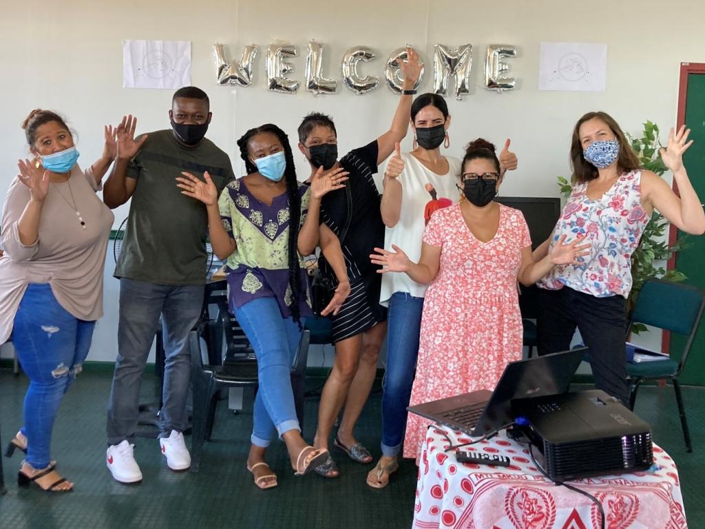 Image: Members of the BPS team ready to open the pilot site.