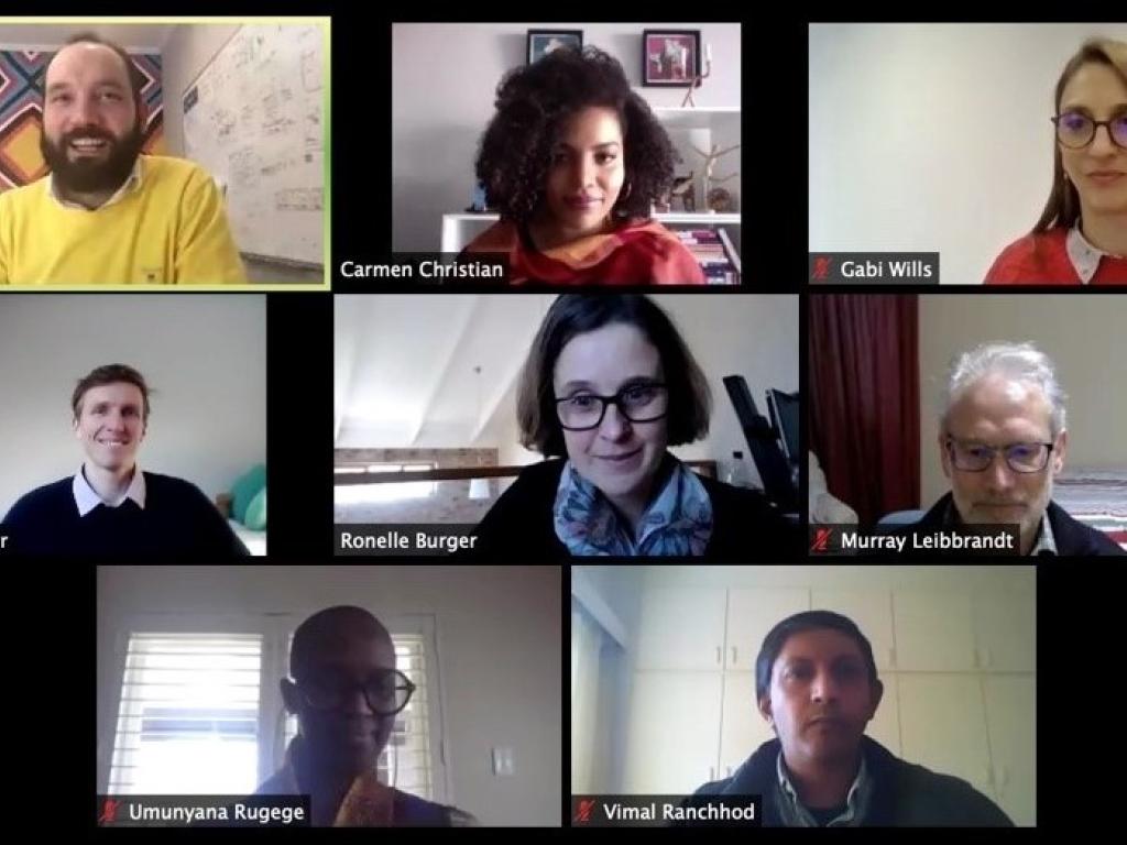 Image: Screenshot of some of the panelists of the webinar launch of the NIDS-CRAM Wave 1 research results and data. Photo: Haajirah Esau.