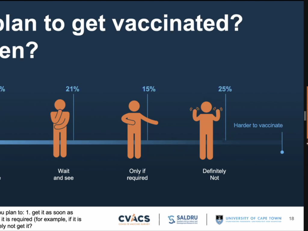 Image: Brendan Maughan-Brown presenting at the CVACS webinar.