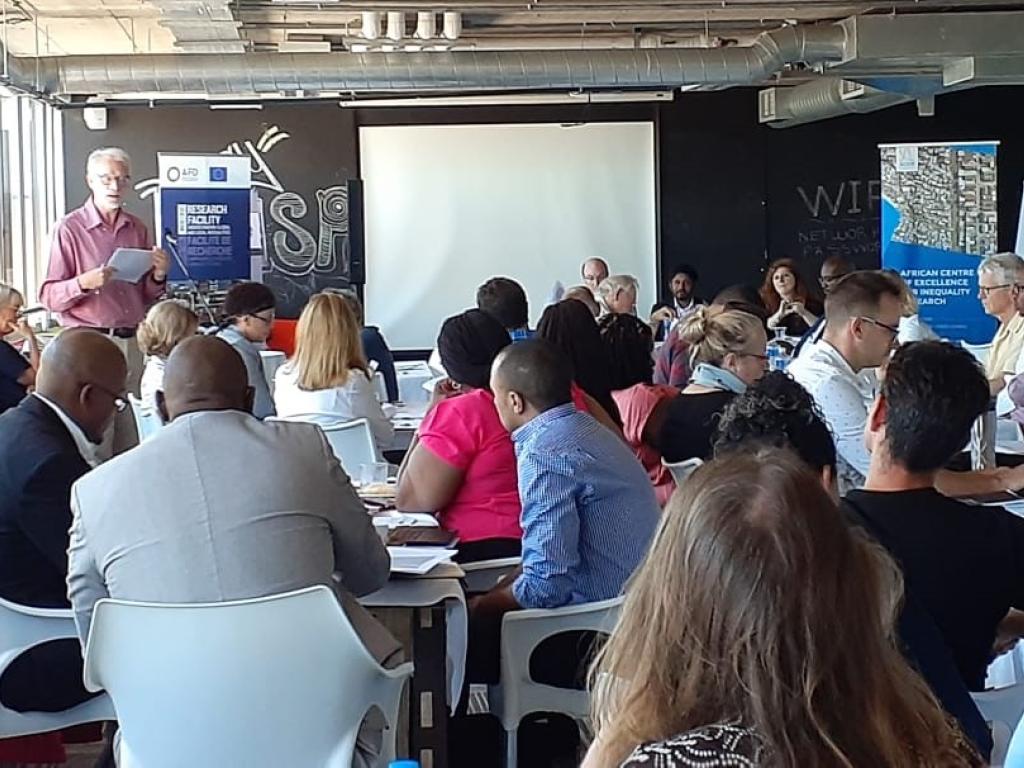 Image: ACEIR director Prof. Murray Leibbrandt addresses participants at the stakeholder engagement. Photo: ACEIR via Twitter.